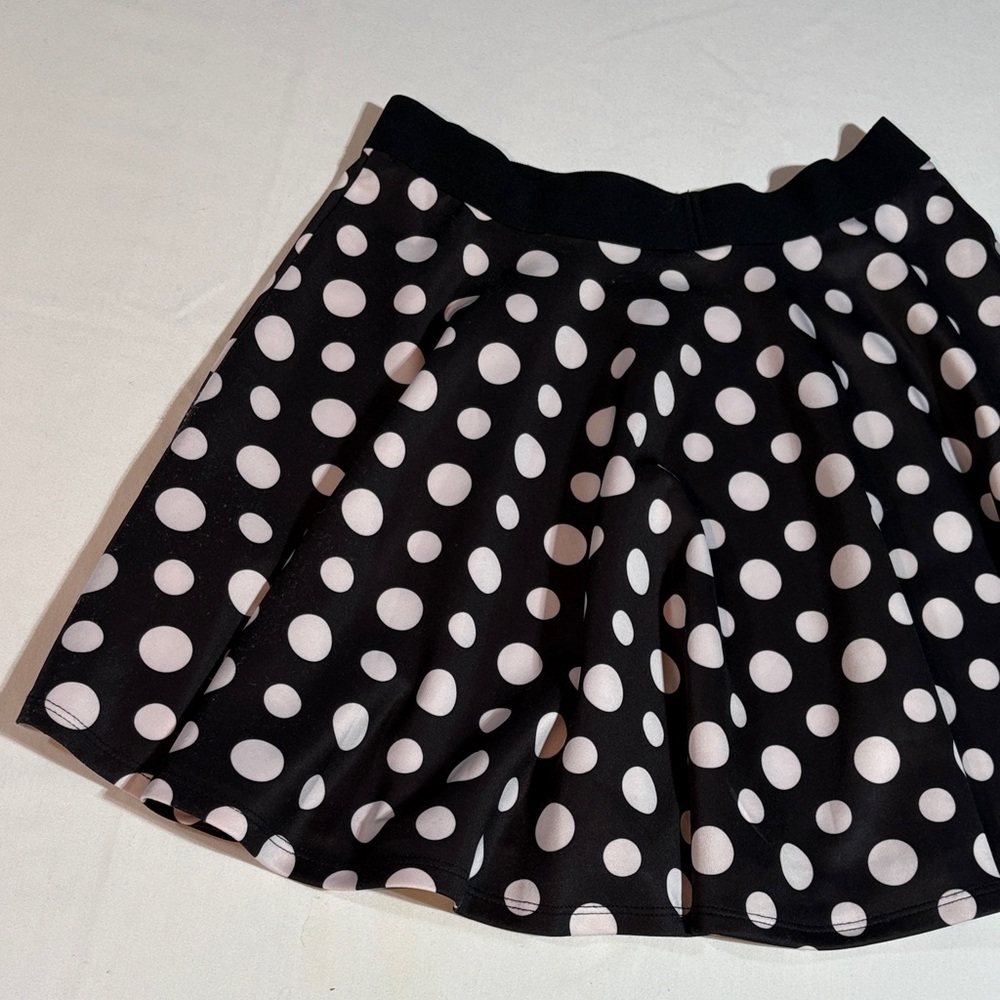 Disney Minnie Mouse Polka Dot Skater Skirt with Red Bow women’s Large - Picture 8 of 12